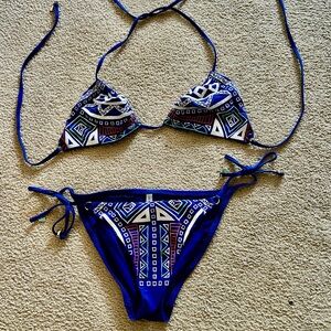 Trina Turk Deep Blue Swim Top